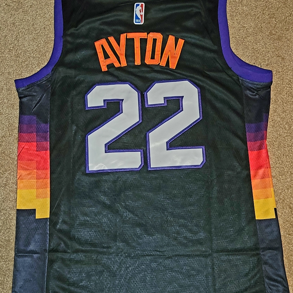 Deandre ayton #22 Phoenix Suns The Valley black replica NBA jersey